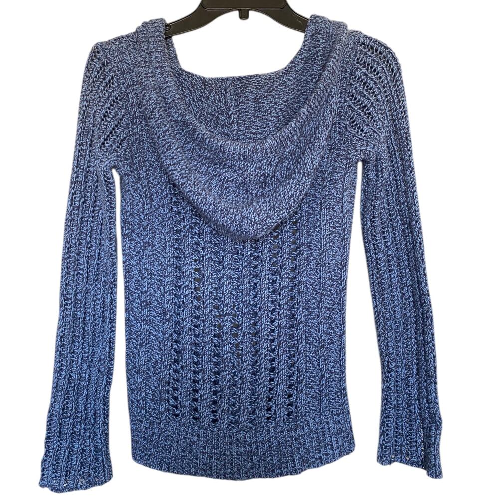 American Eagle Outfitters Beaded Crochet Hooded Sweater Size X-Small - Picture 3 of 6
